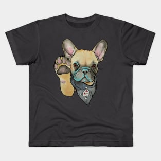 High Five French Bulldog Fawn Kids T-Shirt